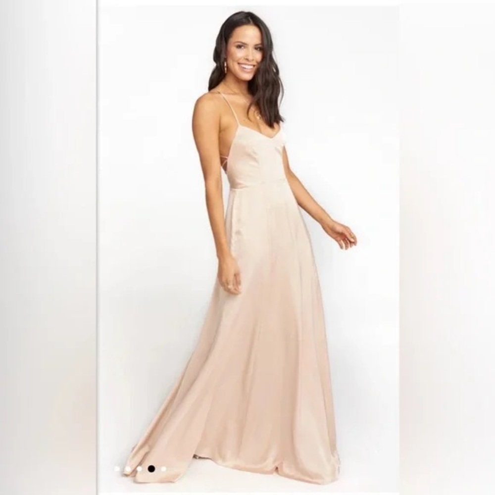 Godshaw Goddess Gown - Champagne Luxe Satin